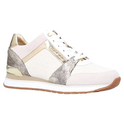 michael michael kors billie trainer lace up sneakers|michael kors leather trainers women.